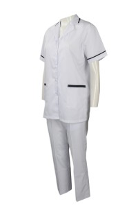 NU046  團體訂做診所護士制服 獸醫制服 大量訂購診所護士制服   牙科護士 護士制服製造商